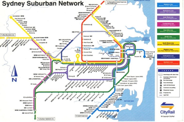 Sydney subway map
